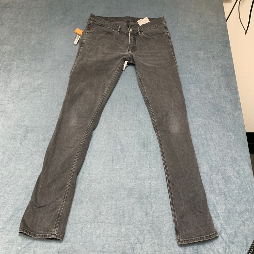 Acne Studios Skinny Jeans Men's W30xL34 Gray Denim Dark Wash Grunge Streetwear